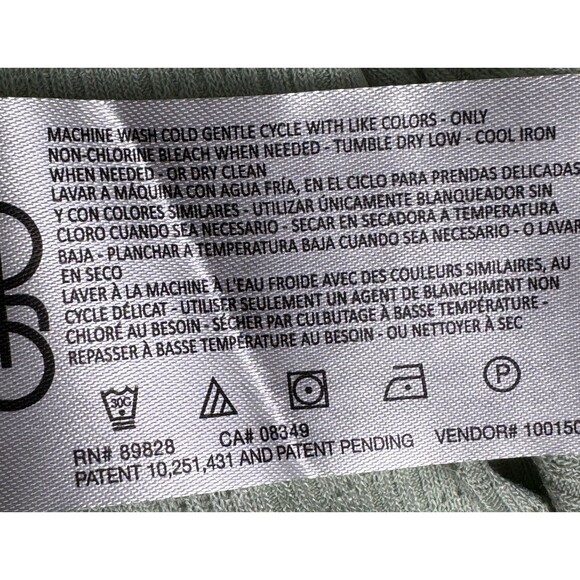 GH Bass Womens Large Light Green Shirt Top Textured Henley Long Sleeve T-Shirt - Picture 6 of 9